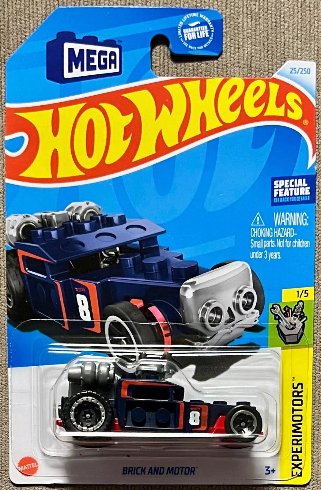 Hot Wheels 2024 #025/250 Brick and Motor, dark blue