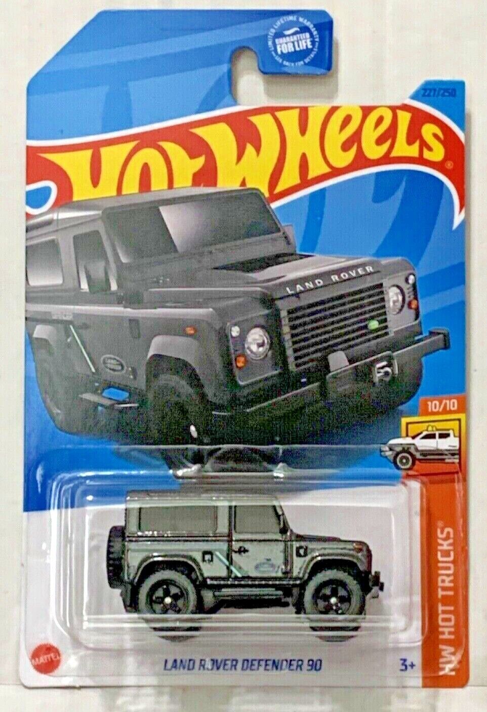 Hot Wheels 2023 #227/250 Land Rover Defender 90, metalflake dark grey