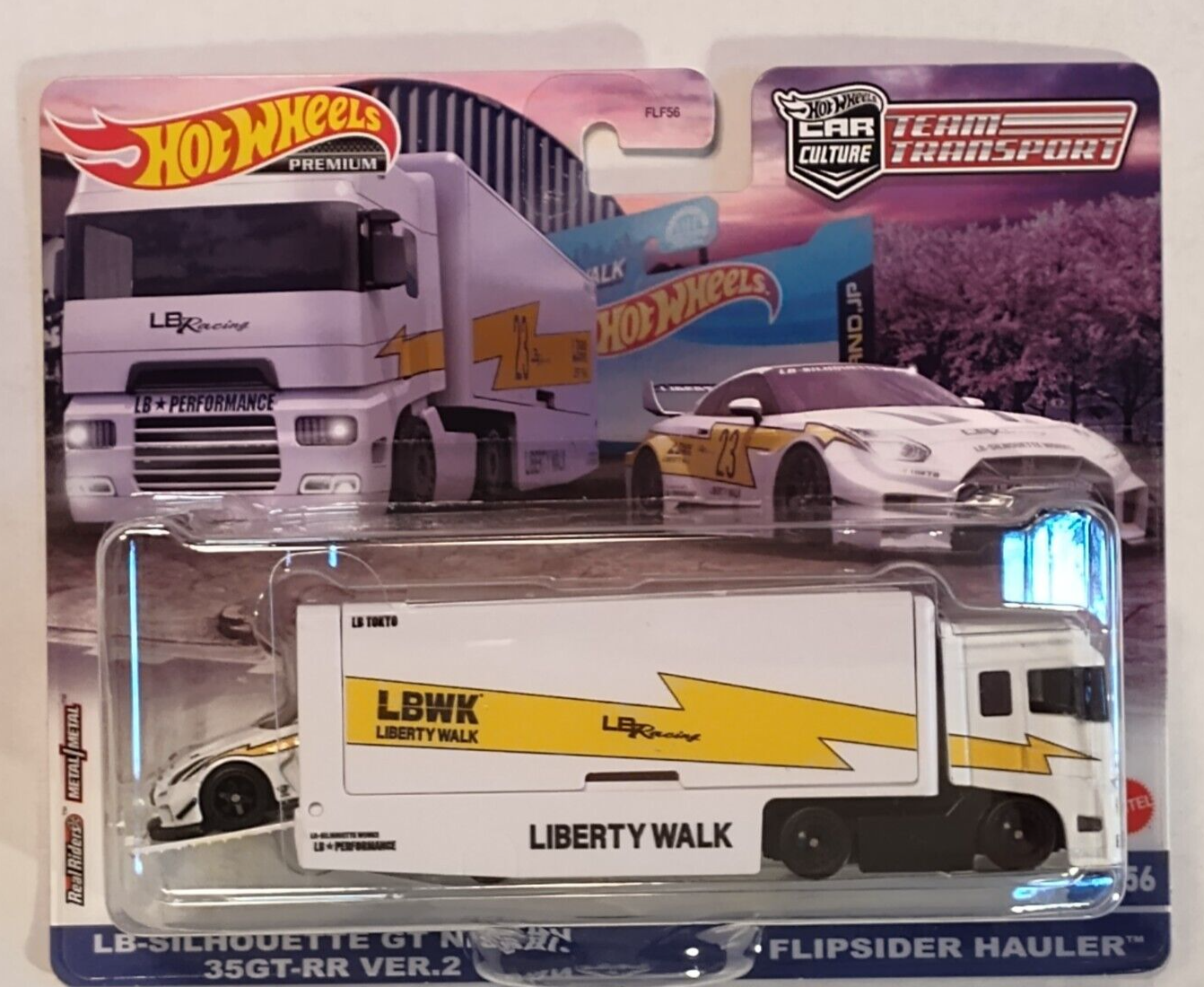 Hot Wheels Car Culture Team Transport #56 LB-Silhouette GT Nissan 35GT-RR Ver.2 & Flipsider Hauler