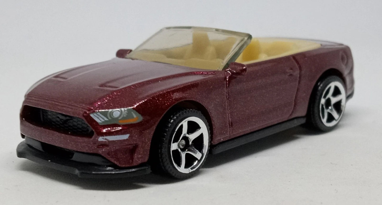 Matchbox 2025 Multipack Exclusive, 2018 Ford Mustang Convertible, NEW/LOOSE, metalflake maroon