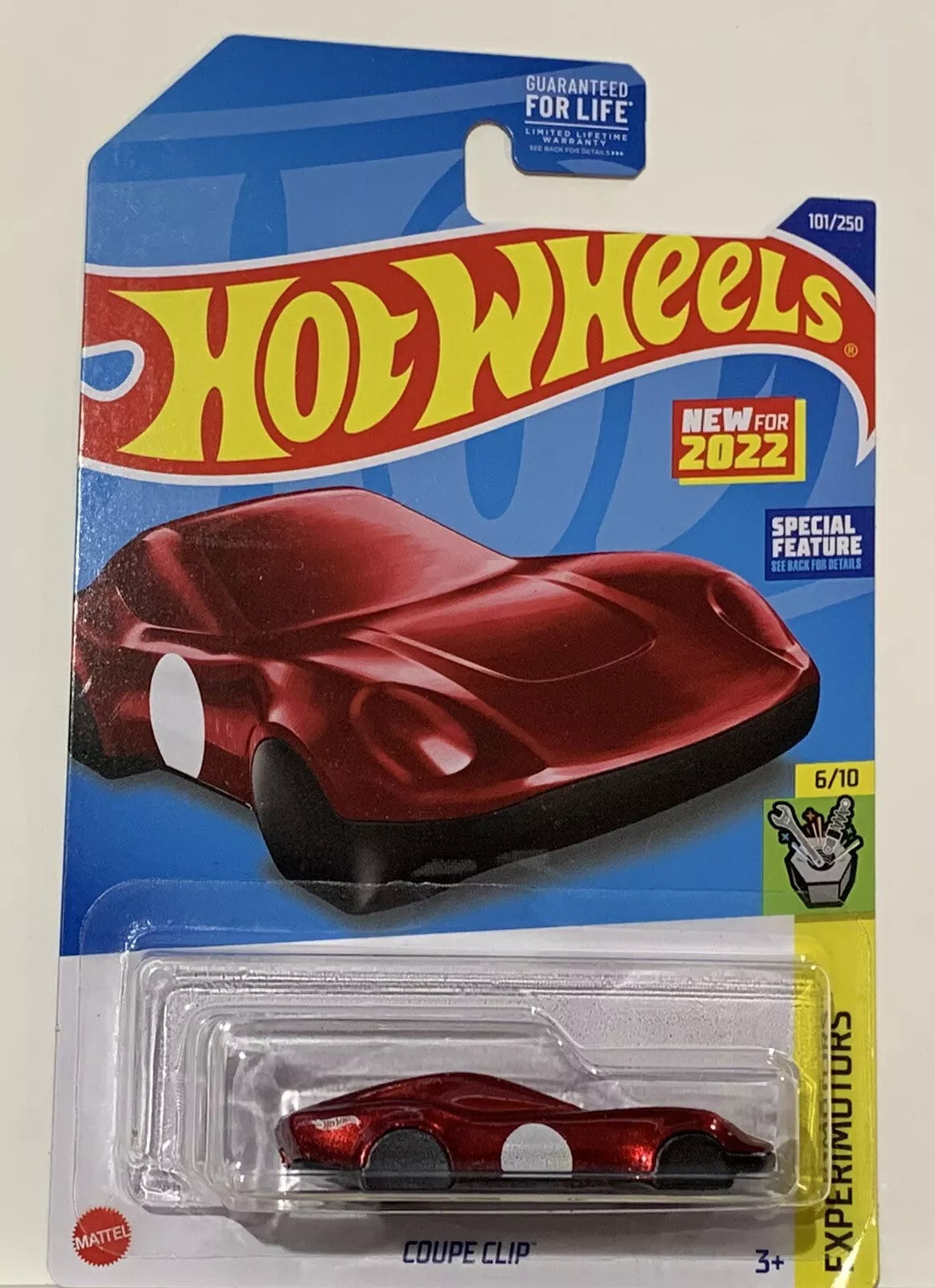 Hot Wheels 2022 #101/250 Coupe Clip, anodized red