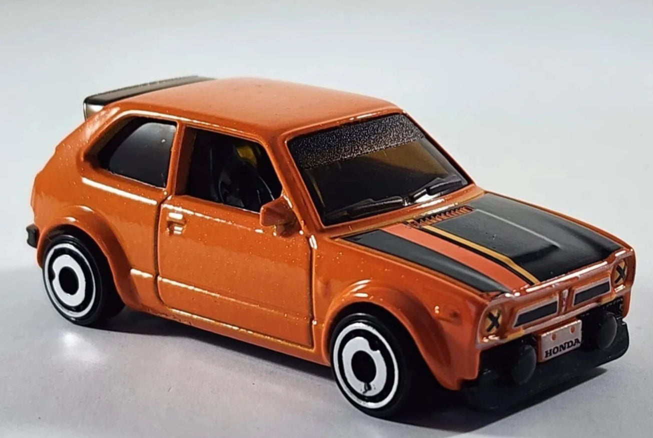 Hot Wheels 2023 #117/250 '73 Honda Civic Custom, NEW/LOOSE, orange