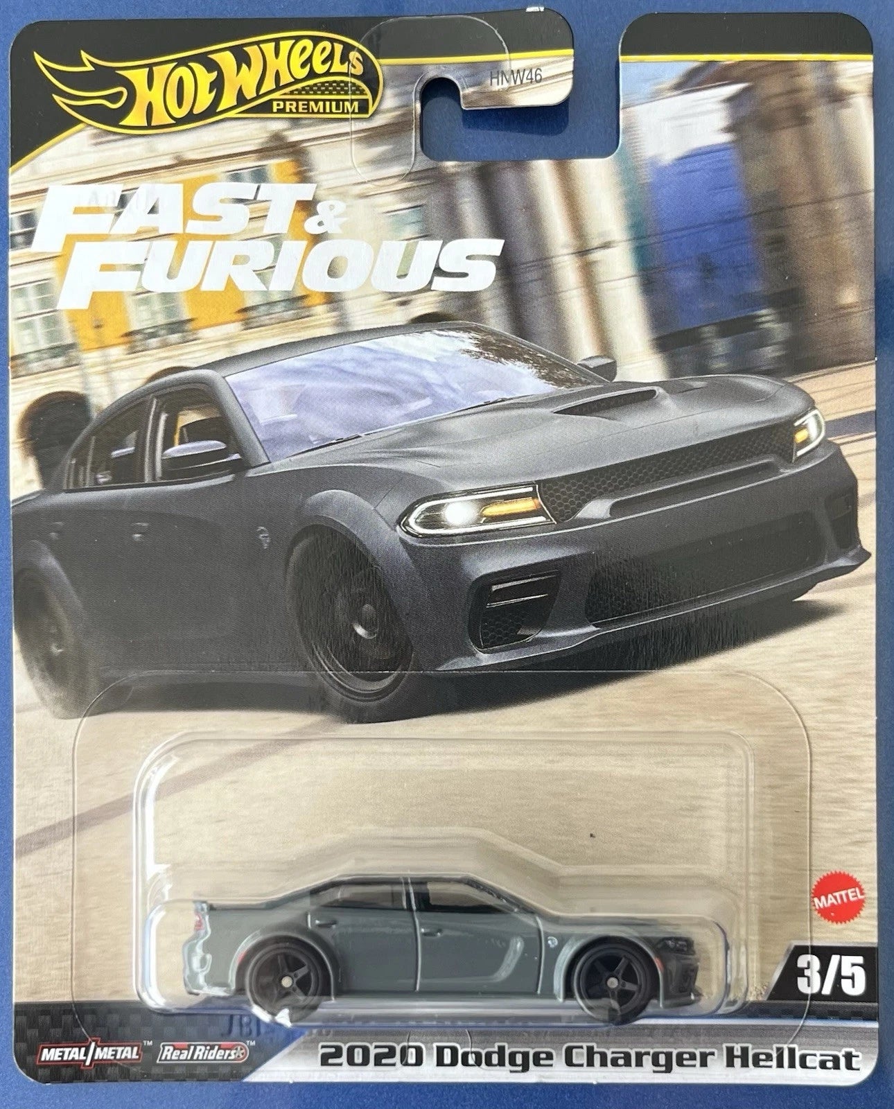 Hot Wheels 2025 Premium Fast & Furious K Assortment 3/5, 2020 Dodge Charger Hellcat, grey