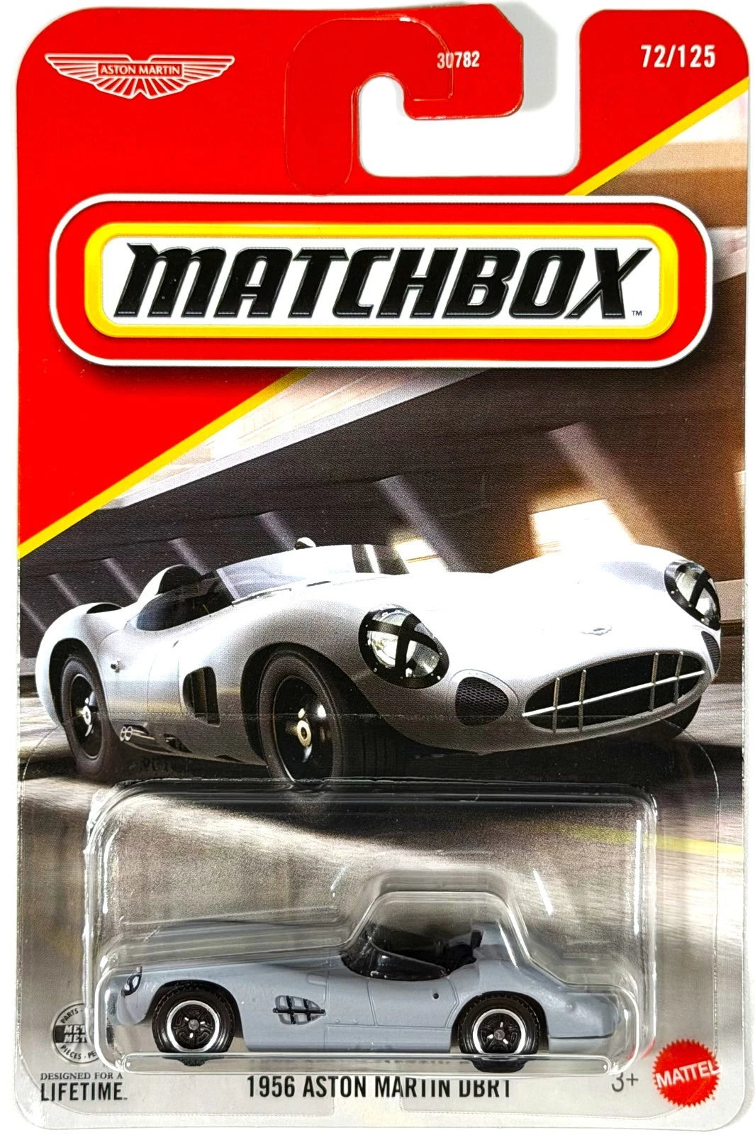 Matchbox 2026 #072/125, 1956 Aston Martin DBR1, light grey