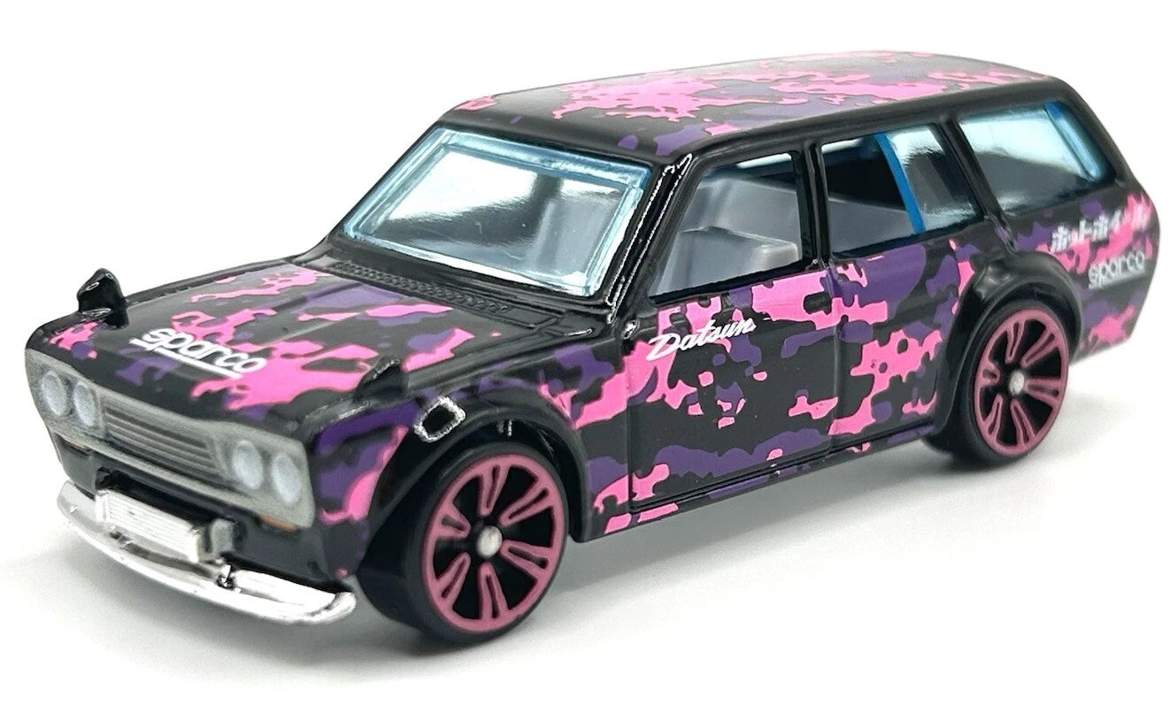 Hot Wheels 2024 Neon Speeders Mix A 2/8 Datsun 510 Wagon, NEW/LOOSE, black