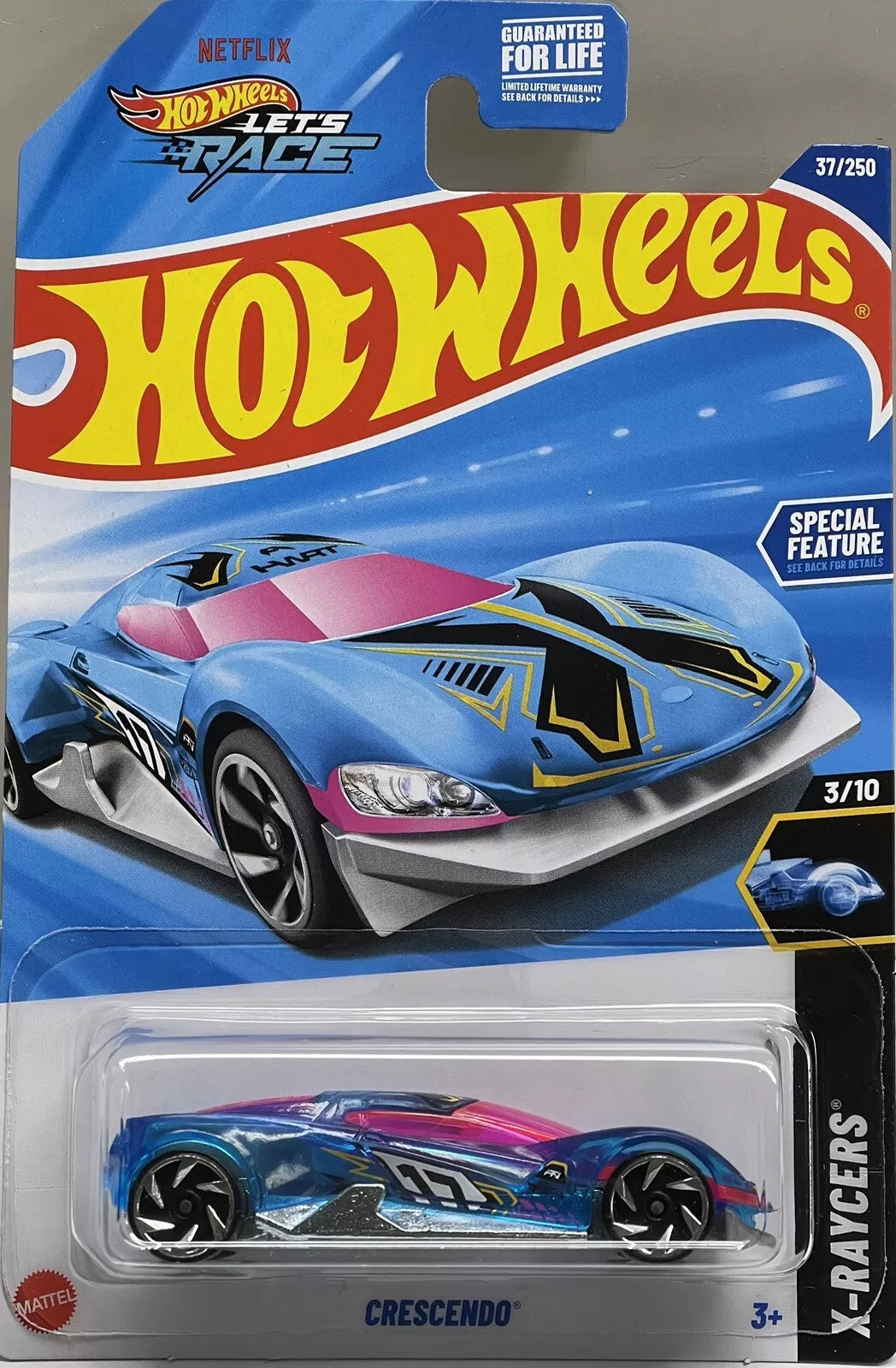 Hot Wheels 2025 #037/250 Crescendo, translucent blue
