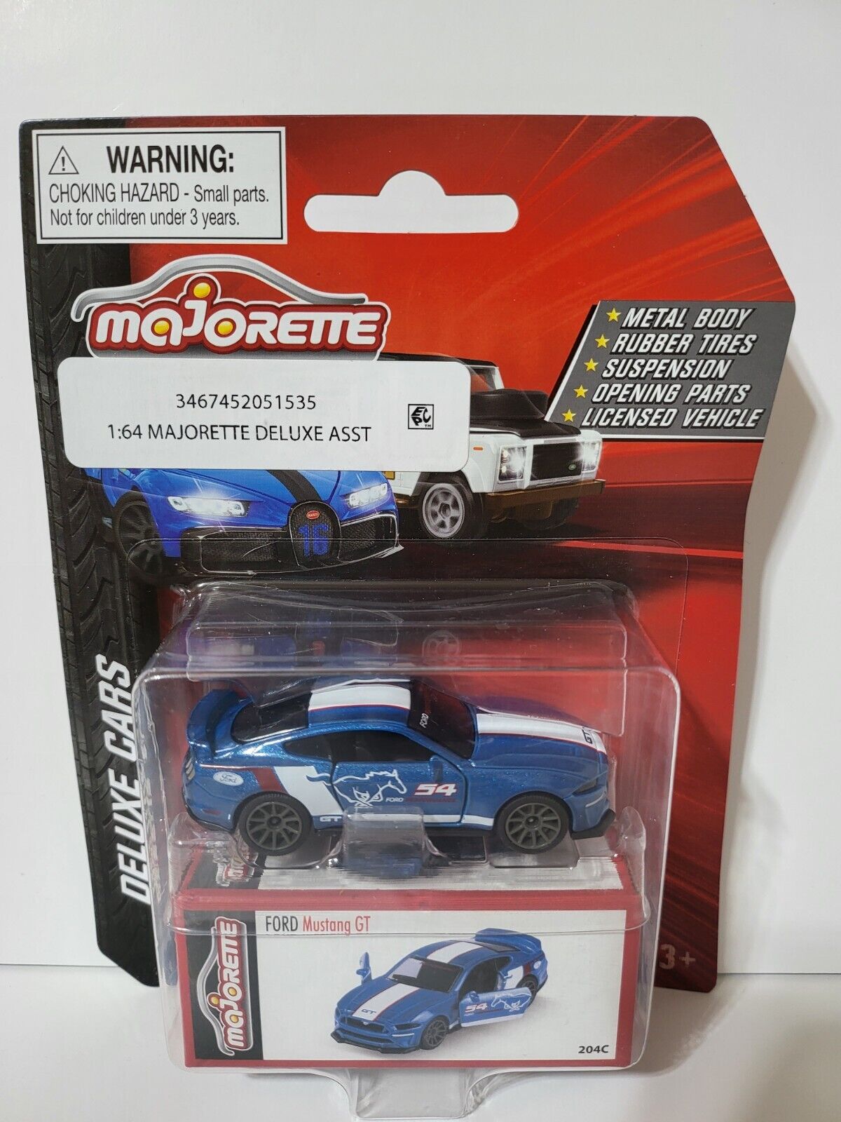 Majorette Deluxe Cars Ford Mustang GT, blue