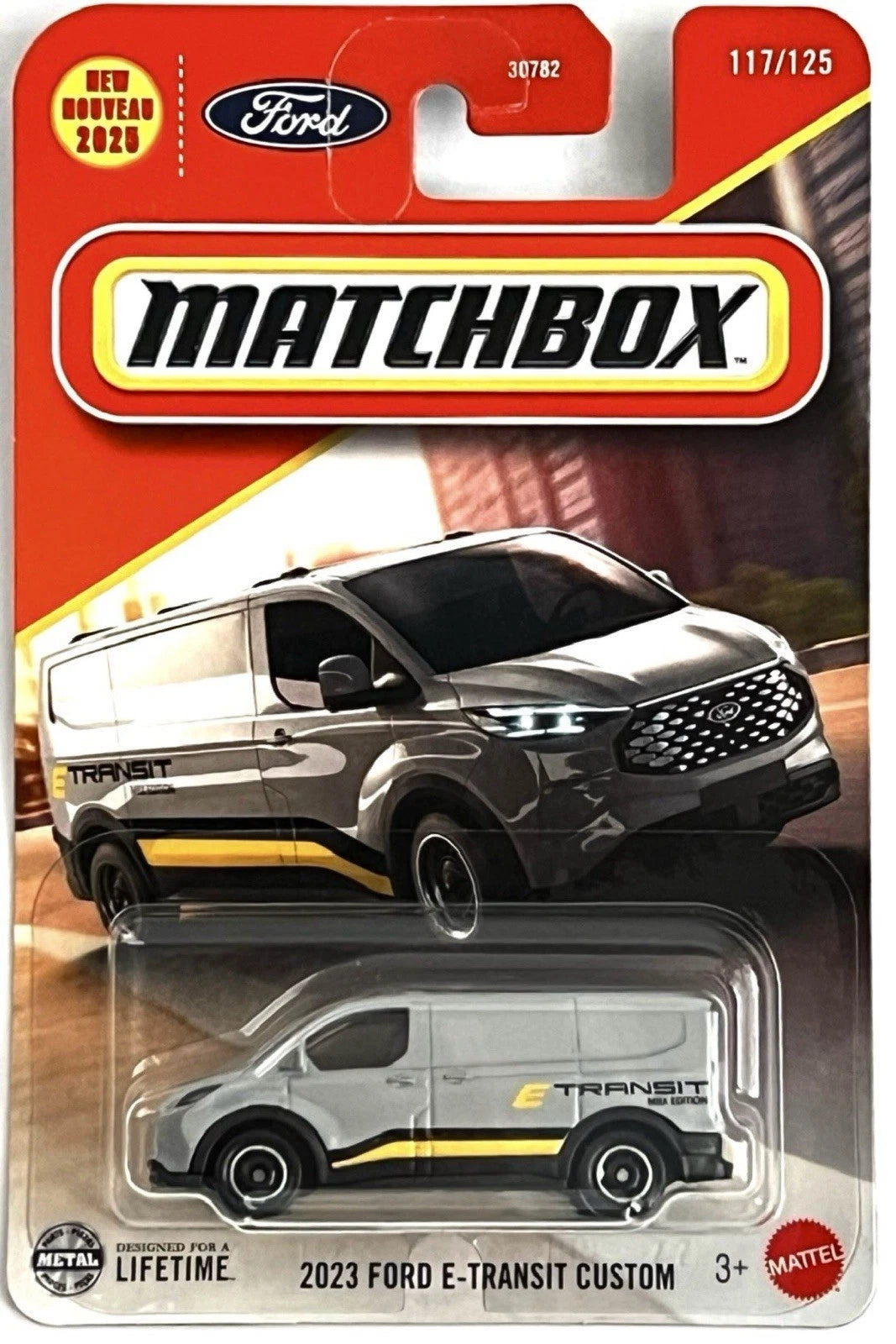 Matchbox 2025 #117/125 2023 Ford E-Transit Custom, grey