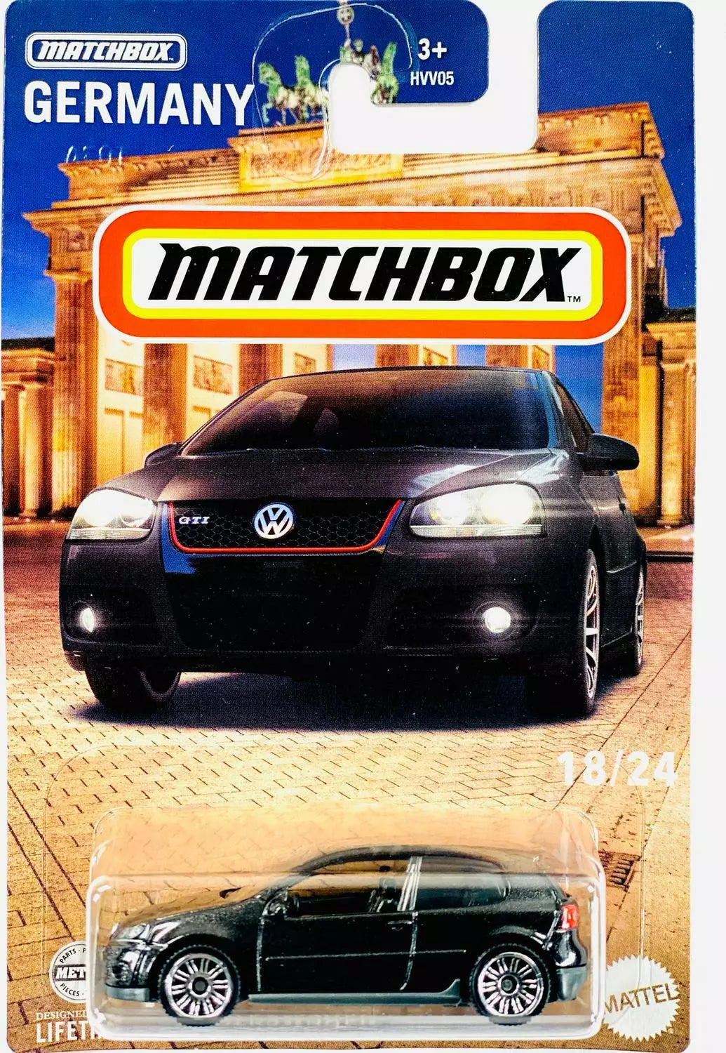 Matchbox 2024 European Streets #18/24 Volkswagen Golf GTI, black