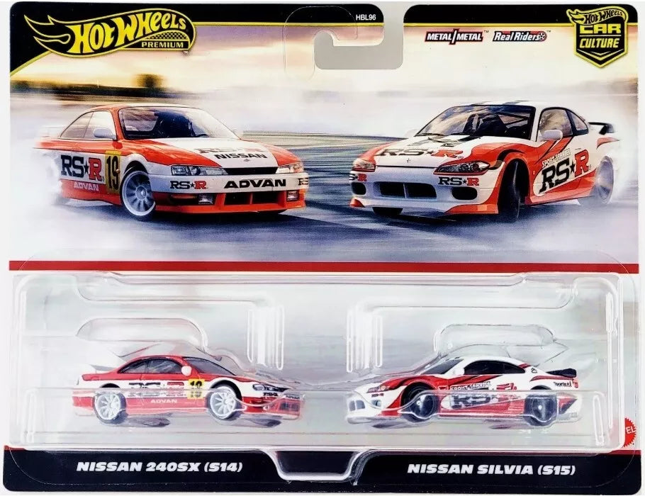 Hot Wheels Premium 2-pack Nissan 240SX S14 / Nissan Silvia S15