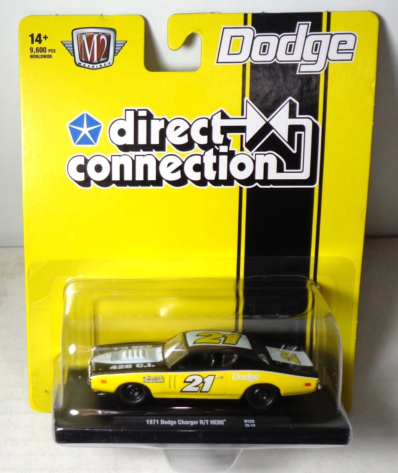M2 Machines, 1971 Dodge Charger R/T Hemi, yellow/black