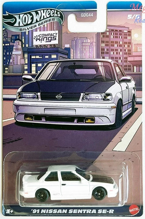 Hot Wheels 2026 Compact Kings 5/5, '91 Nissan Sentra SE-R, white