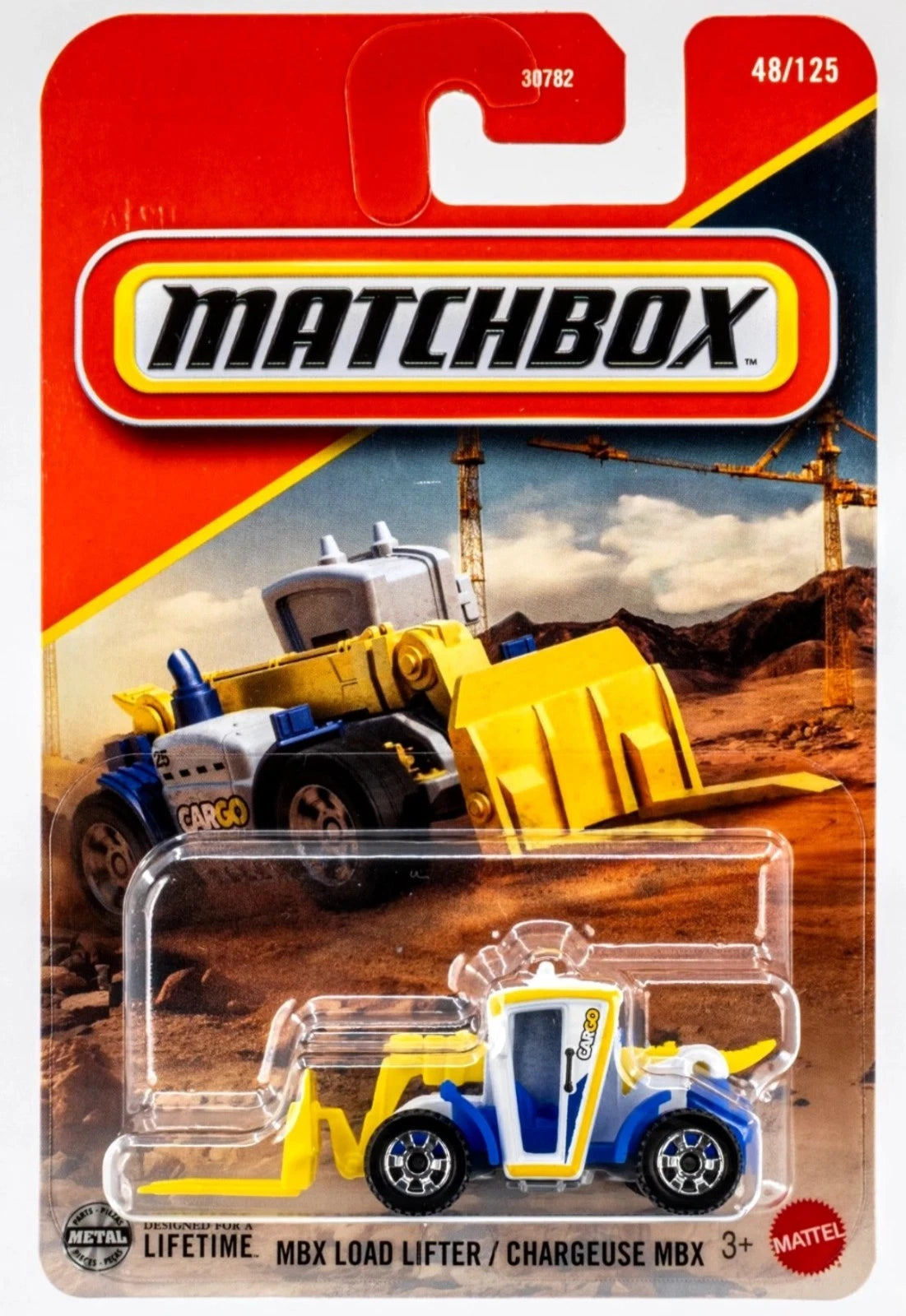 Matchbox 2025 #048/100, Load Lifter, NEW/LOOSE, white & yellow