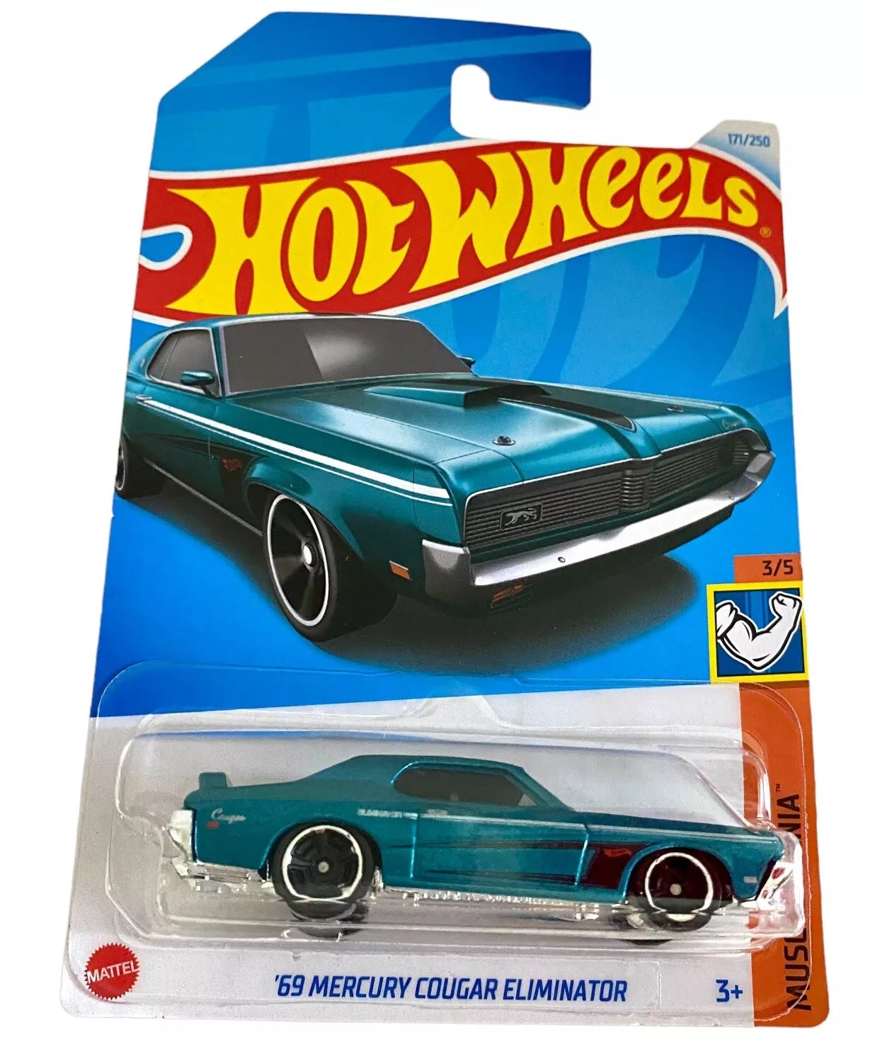 Hot Wheels 2024 #171/250 '69 Mercury Cougar Eliminator, teal