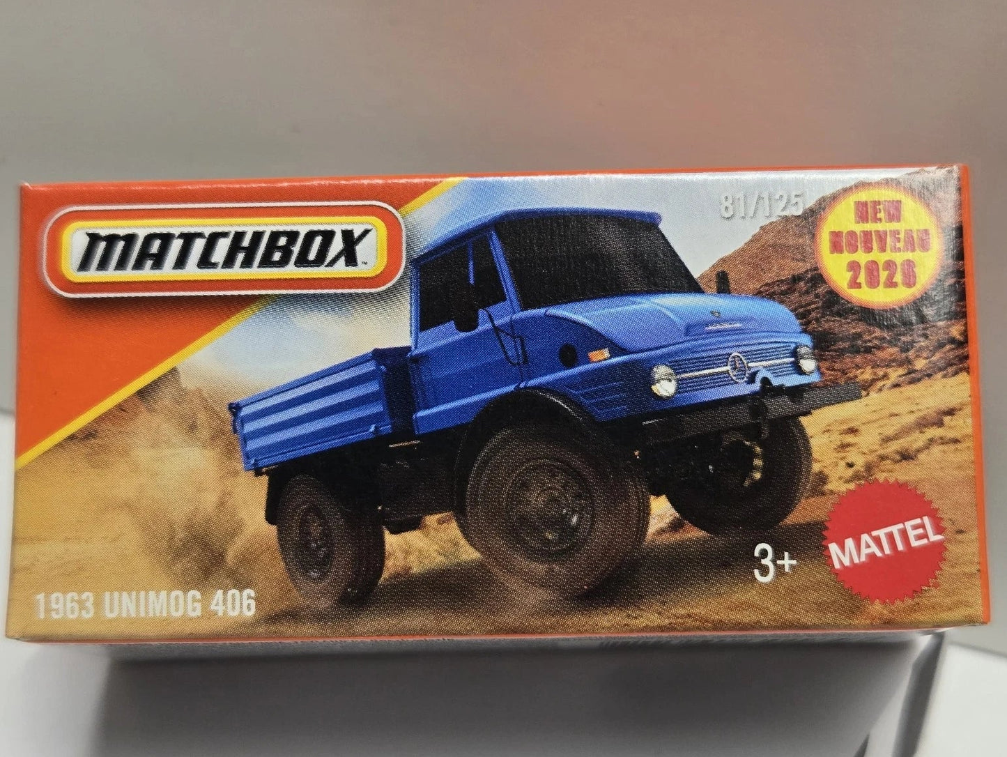 Matchbox 2026 Power Grabs #081/125, 1963 Unimog 406, blue