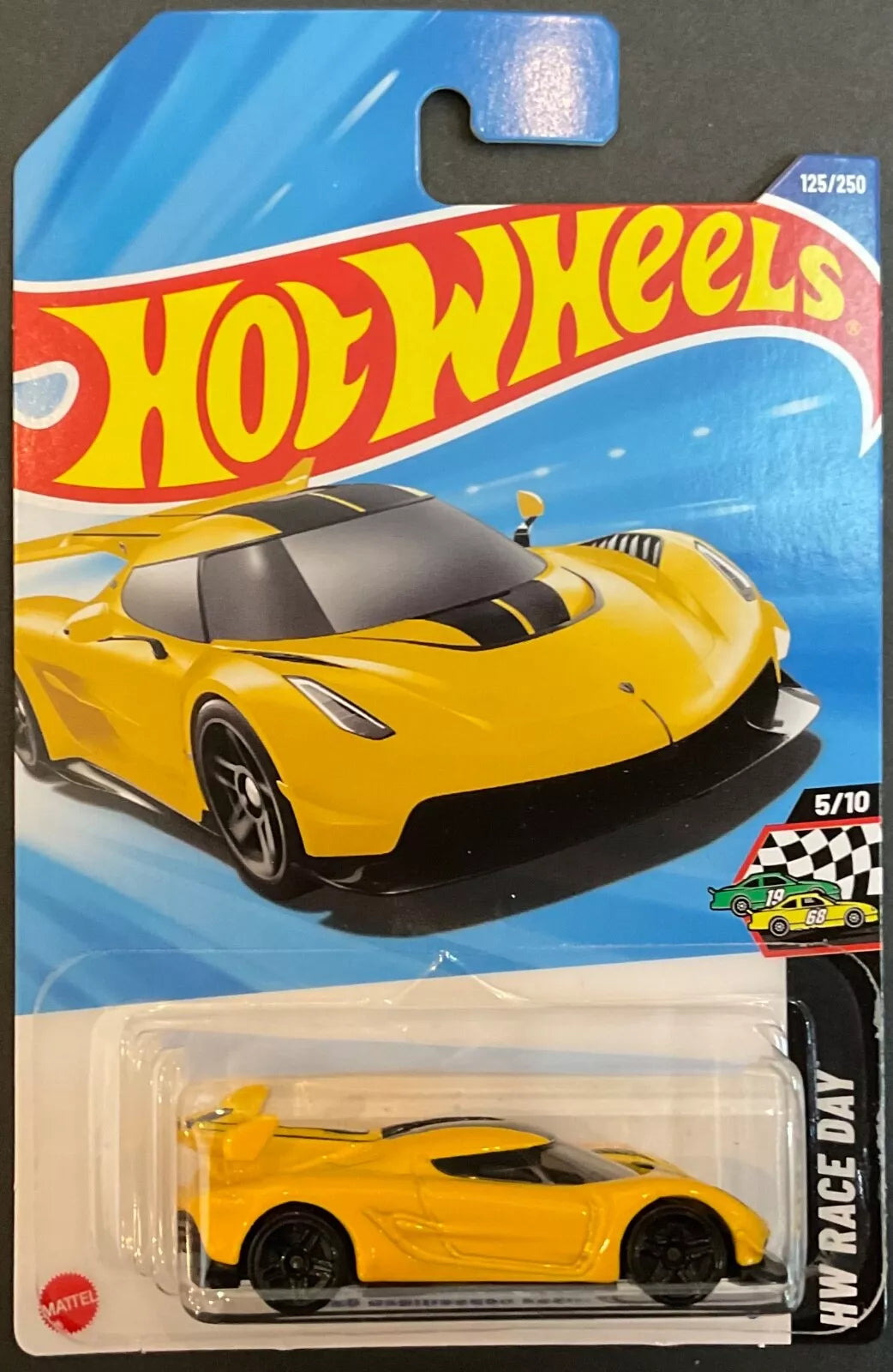 Hot Wheels 2025 #125/250 2020 Koenigsegg Jesko, yellow