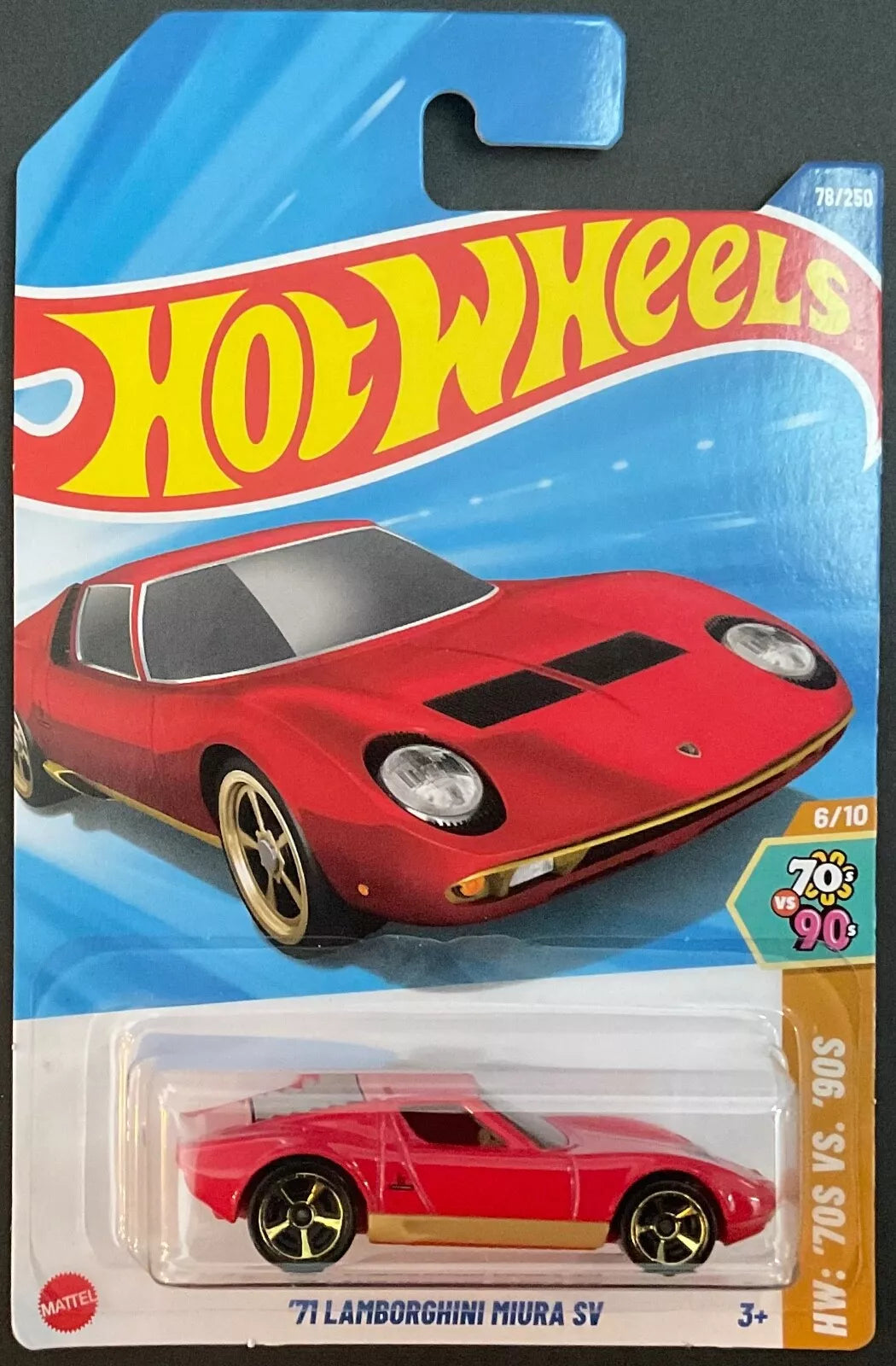 Hot Wheels 2025 #078/250 '71 Lamborghini Miura SV, red