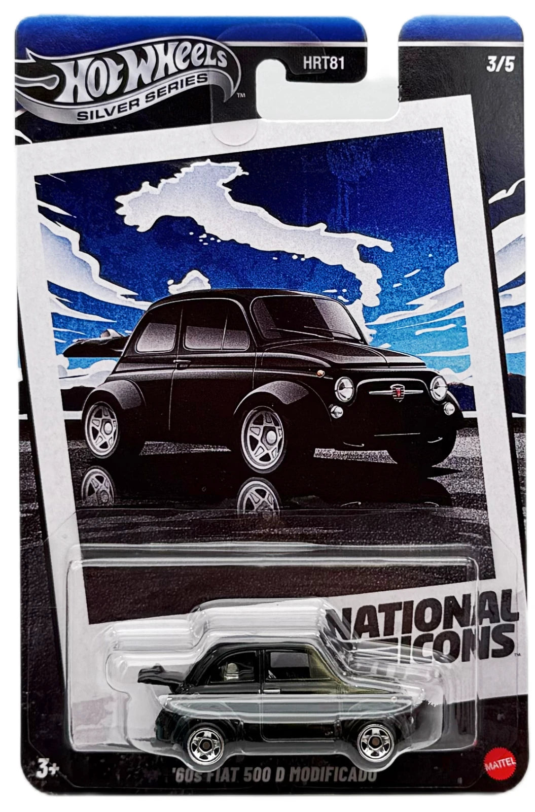 Hot Wheels 2025 National Icons 3/5, '60s Fiat 500 D Modificado, black