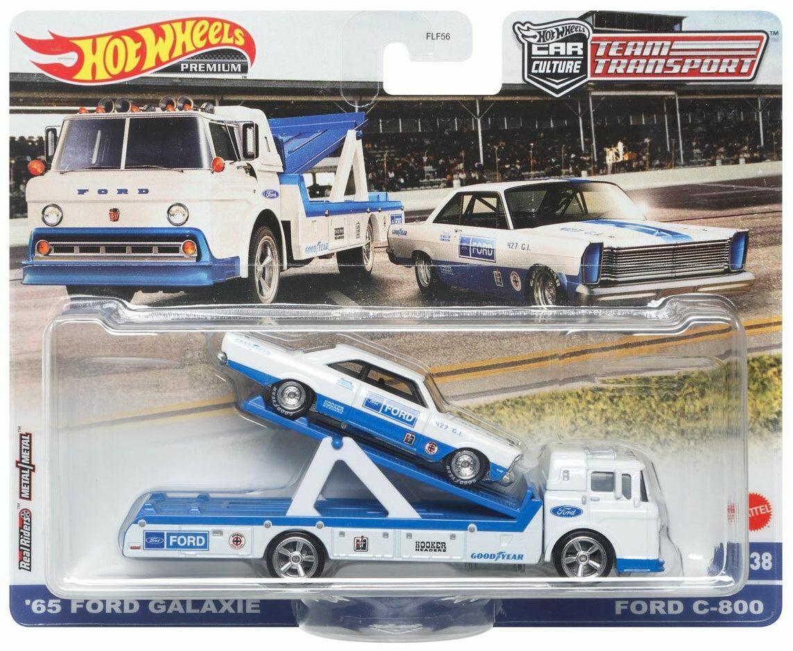 Hot Wheels Car Culture Team Transport #38 '65 Ford Galaxie & Ford C-800