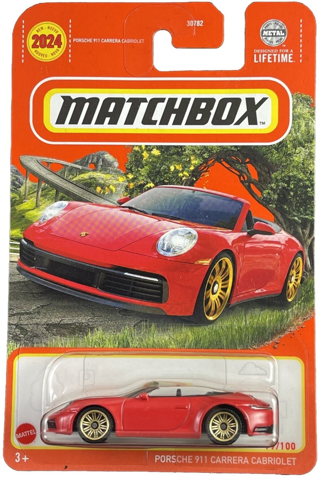 Matchbox 2024 #079/100 Porsche 911 Carrera Cabriolet, red