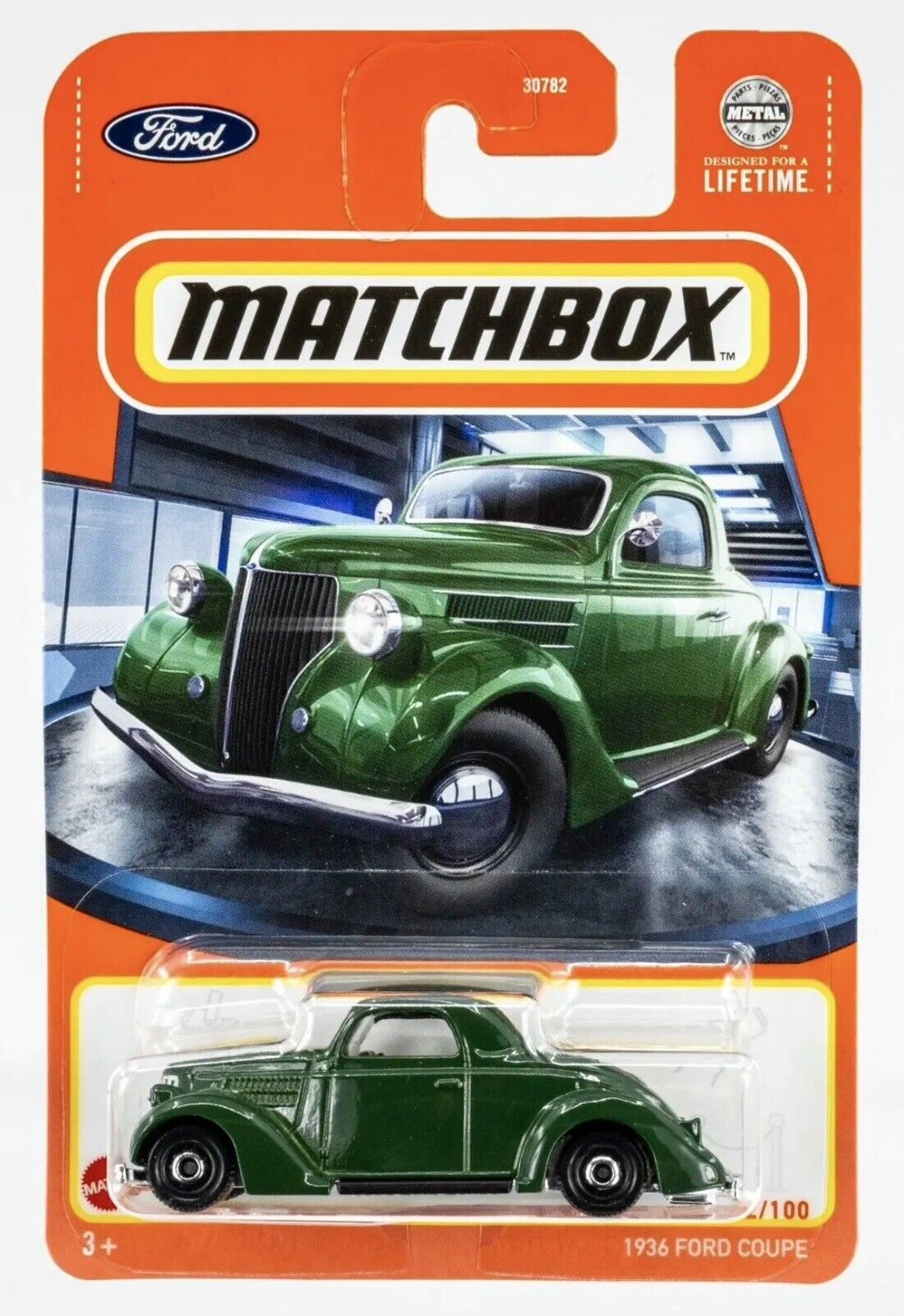 Matchbox 2024 #062/100 1936 Ford Coupe, dark green