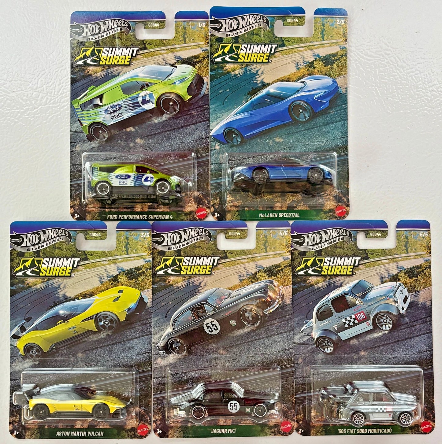 Hot Wheels 2026 Silver Series Summit Surge, Full Set of 5 Cars