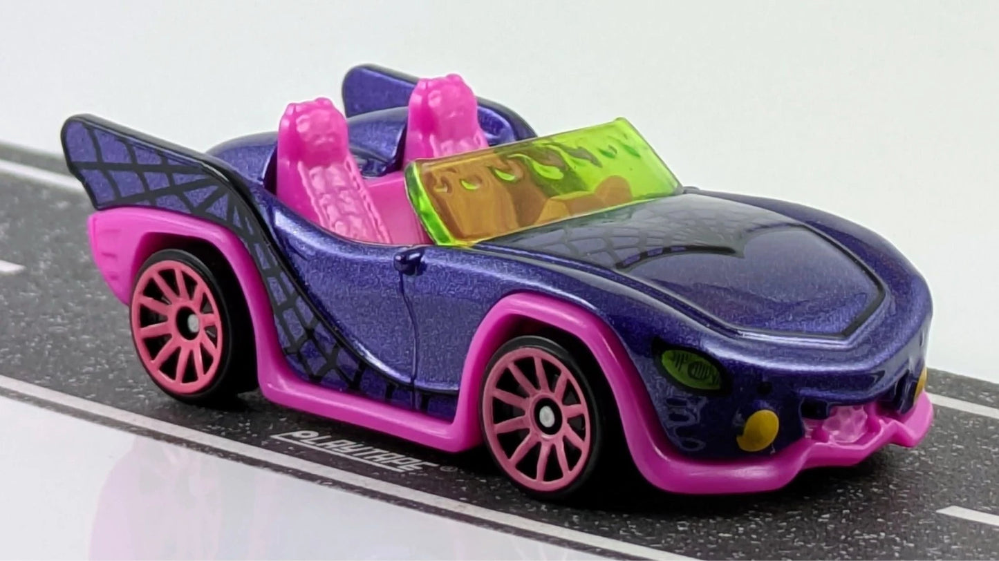 Hot Wheels 2025 #003/250 Monster High Ghoul Mobile, NEW/LOOSE, metalflake purple