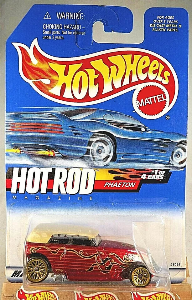 Hot Wheels 2000 Hot Rod Magazine Series #1/4 Phaeton, red w/gold rims