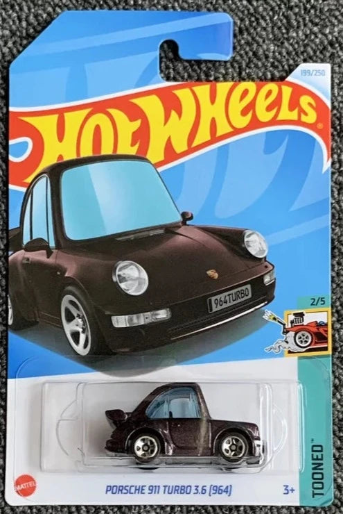 Hot Wheels 2024 #199/250 Porsche 911 Turbo 3.6 (964), metalflake dark purple