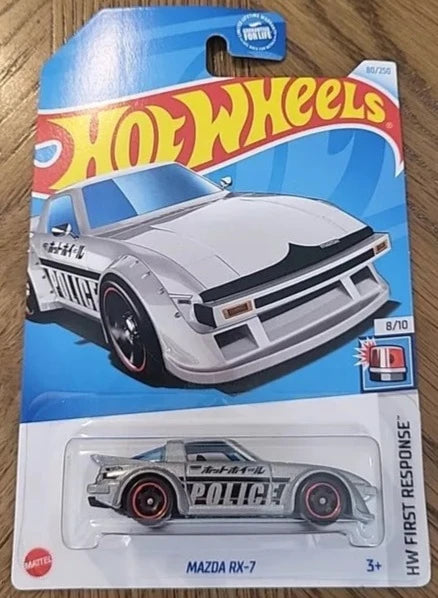 Hot Wheels 2024 #080/250 Mazda RX-7, grey (Dollar Tree exclusive)