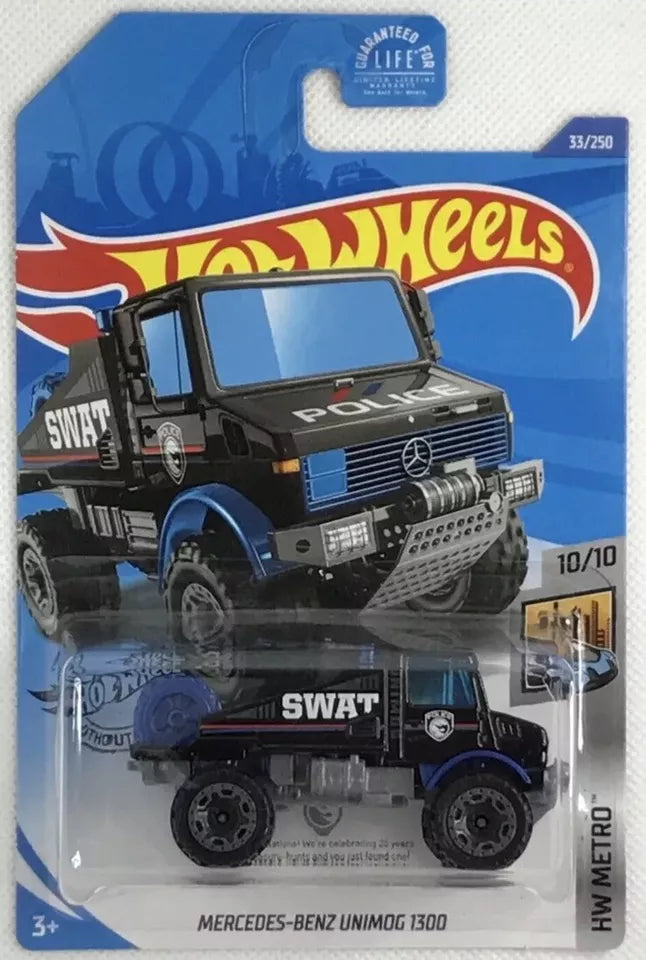 Hot Wheels 2020 #033/250 Mercedes-Benz Unimog 1300L, TREASURE HUNT, SWAT black