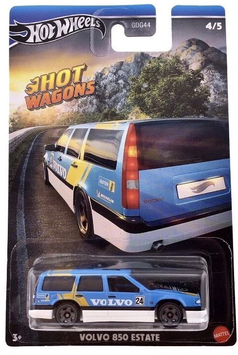 Hot Wheels 2024 Hot Wagons 4/5 Volvo 850 Estate, light blue