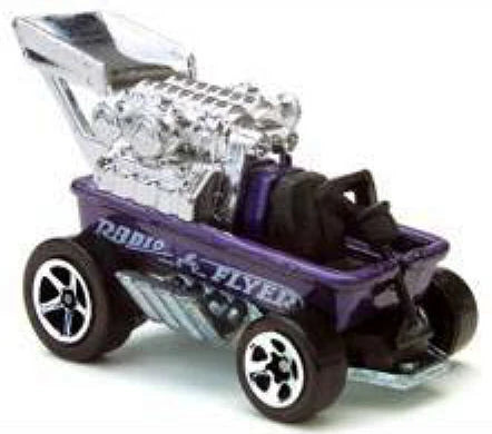 Hot Wheels 2001 #172, Radio Flyers Wagon, PREOWNED/LOOSE, metalflake purple (no rim chrome)