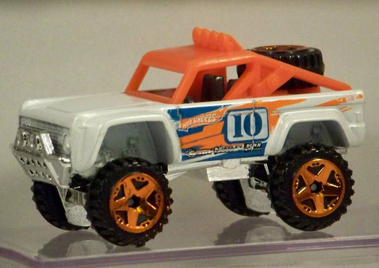Hot Wheels 2010 #151/240 Custom Ford Bronco, PREOWNED/LOOSE, pearl white