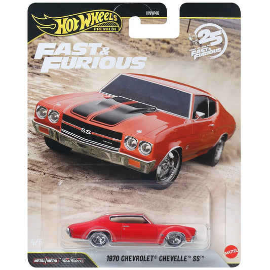 Hot Wheels 2026 Fast & Furious 25th Anniversary 4/5, 1970 Chevolet Chevelle SS, red