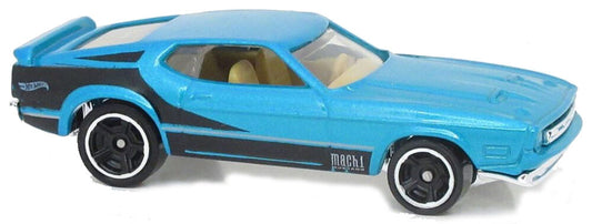 Hot Wheels 2022 Multipack Exclusive '71 Ford Mustang Mach 1, NEW/LOOSE, metalflake aqua