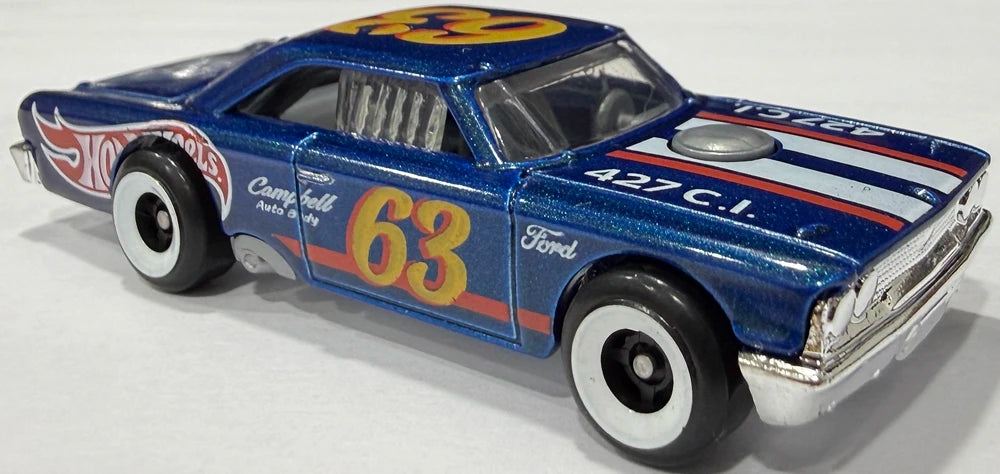 Hot Wheels 2026 #241/250, 1963 Ford Galaxie, NEW/LOOSE, blue
