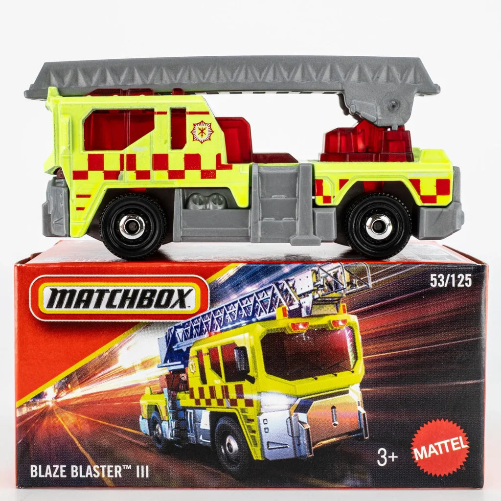 Matchbox 2026 Power Grabs #053/125, Blaze Buster III, yellow