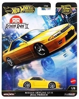 Hot Wheels 2025 Ronin Run II 1/5 Nissan Skyline GT-R (R32) Pandem, yellow