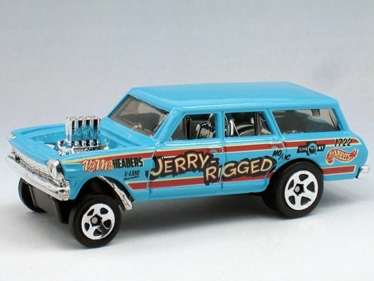 Hot Wheels 2019 #198/250 '64 Chevy Nova Wagon, NEW/LOOSE, sky blue