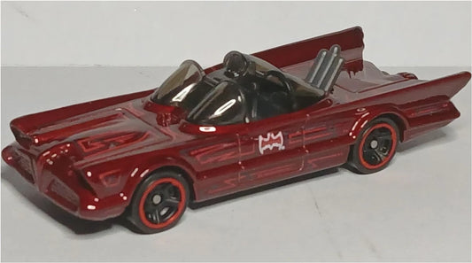 Hot Wheels 2025 #103/250, Classic TV Series Batmobile, NEW/LOOSE, dark red