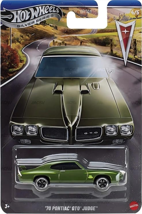 Hot Wheels 2026 Pontiac 100th Anniversary 4/5 '70 Pontiac GTO Judge, verdoro green metallic