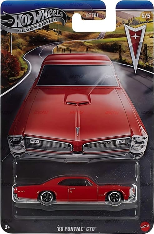 Hot Wheels 2026 Pontiac 100th Anniversary 5/5 '66 Pontiac GTO, montero red