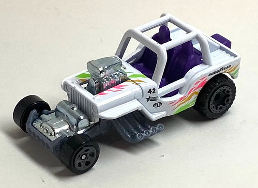 Hot Wheels 2020 #139/250, Custom '42 Jeep CJ-2A, NEW/LOOSE, white