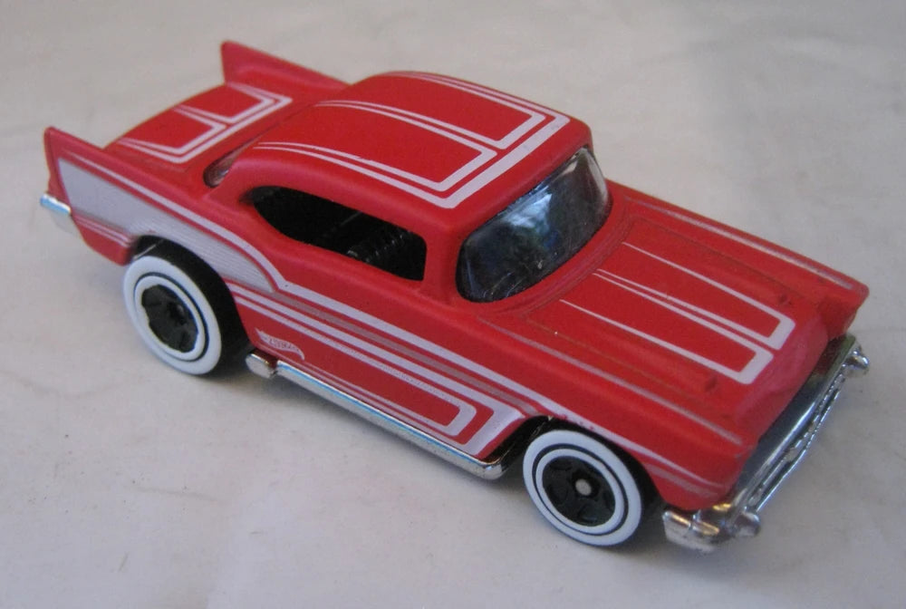 Hot Wheels 2022 #044/250 '57 Chevy, NEW/LOOSE, matte red