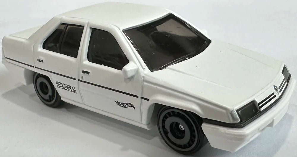 Hot Wheels 2025 #038/250, Proton Saga, NEW/LOOSE, white