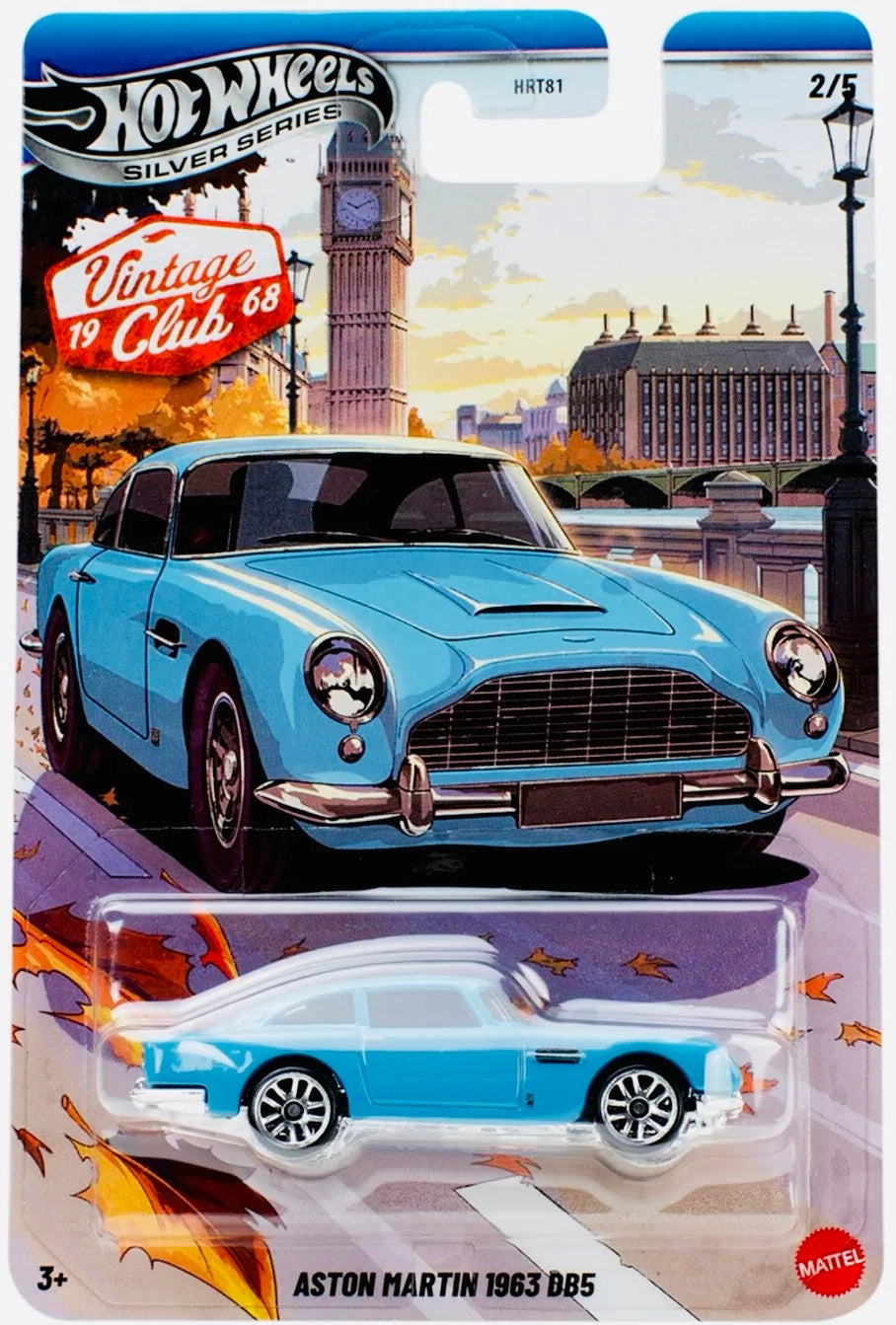Hot Wheels 2026 Silver Series Vintage Racing Club National Icons 2/5, Aston Martin 1963 DB5, blue