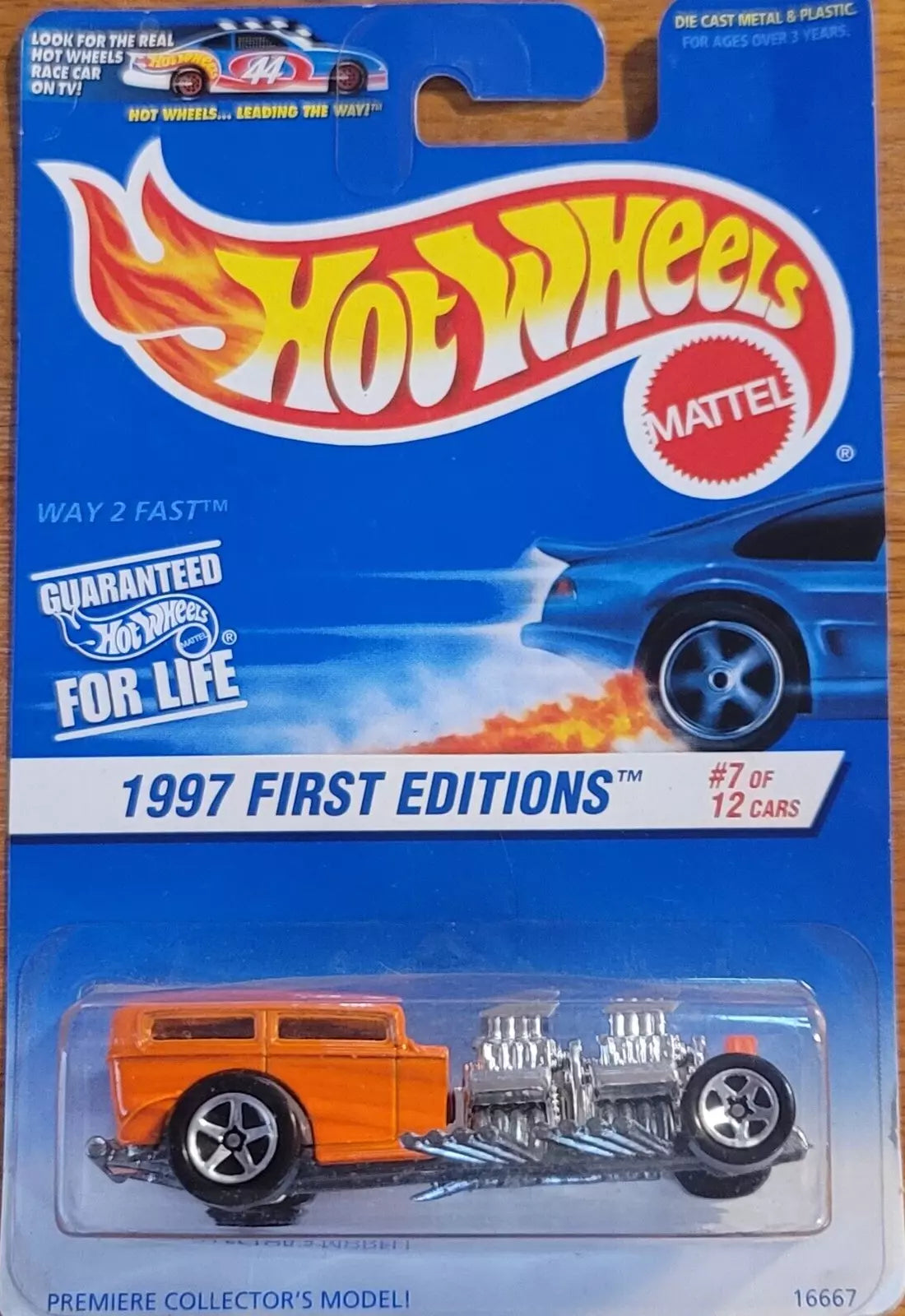 Hot Wheels 1997 First Editions #7/12 Way 2 Fast, orange – Ignition Diecast
