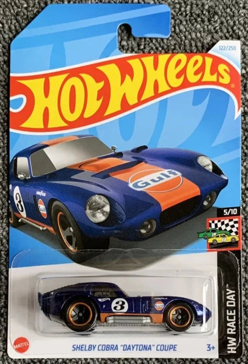 Hot Wheels 2024 #122/250 Shelby Cobra "Daytona" Coupe, Gulf racing dark blue