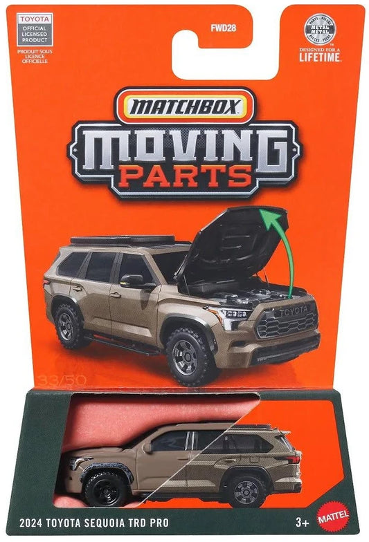 Matchbox 2026 Moving Parts, 2024 Toyota Sequoia TRD Pro, terra (brown)